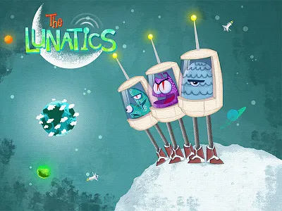 The Lunatics 2d aliens concept