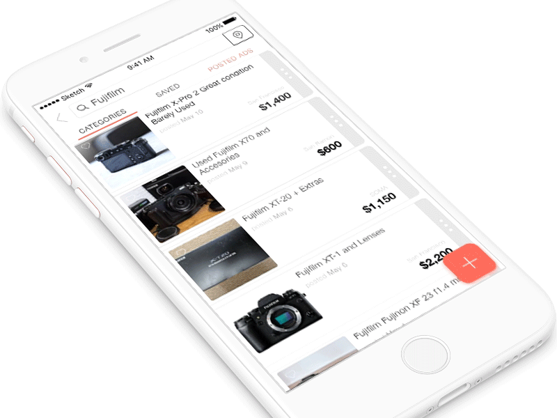 Craigslist Redesign animation app gif ios principle product design sketch ui ux