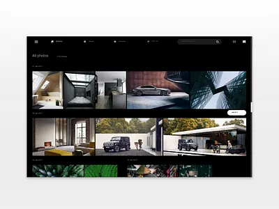 All photos Cascade View app clean community minimal photography uiux