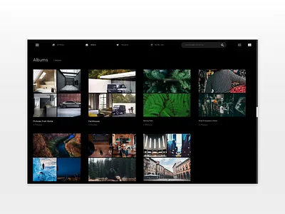 Album VIew app clean community minimal photography uiux