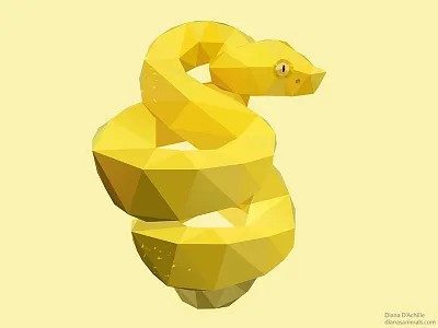 Viper. 3d animal animals illustration logo low poly low polygon pet snake snakes vector viper