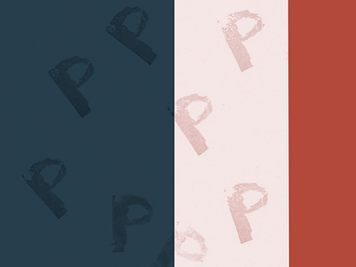 Paris Potato Print P blue overlay p paris potato print red typehue