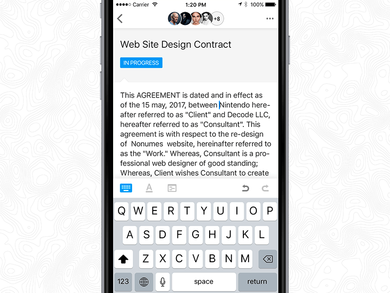 Papers Variables animation debut editor form ios text ui ux variables