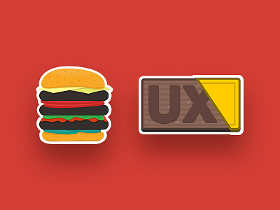 Burger Menu & UX choco bar art artwork creatives design event flat design food illustration stickers ui