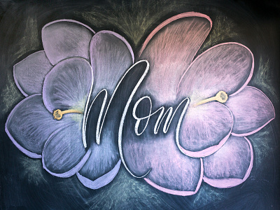 Mother's Day Chalk Mural chalk illustration lettering mural