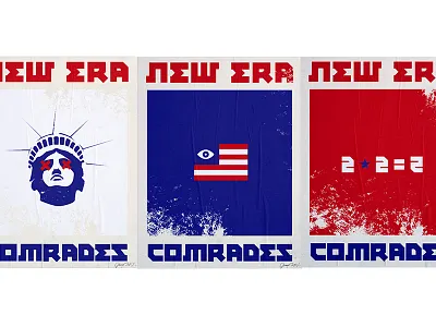 New Era Comrades 1984 big brother design illustration poster vector