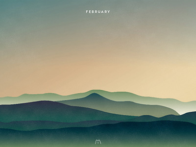 Rust and Stardust - February gradient graphic graphic design graphic vector illustration landscape landscape illustration vector vector art vector illustration