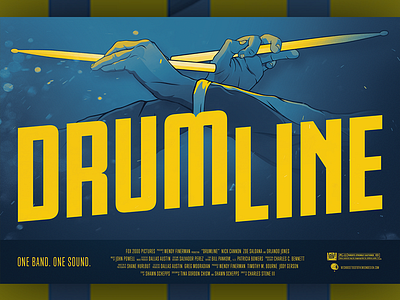 BPS 8 Trax - Drum Line drums film hands illustration illustrator movie music photoshop typography