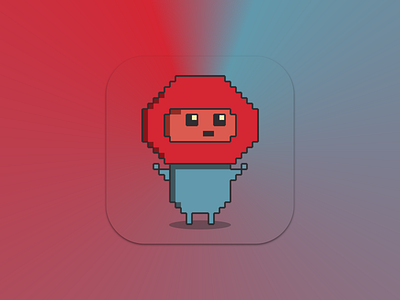 Switch - gravity magnet runner | App icon app icon blue game game icon gradient icon pixel pixelart red runner