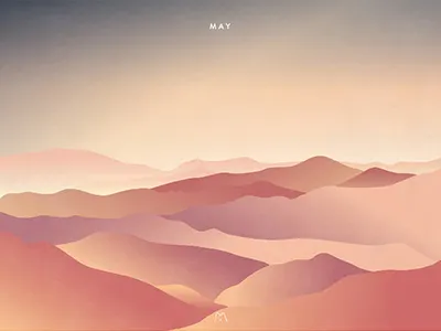 Rust and Stardust - May gradient graphic graphic design graphic vector illustration landscape landscape illustration vector vector art vector illustration