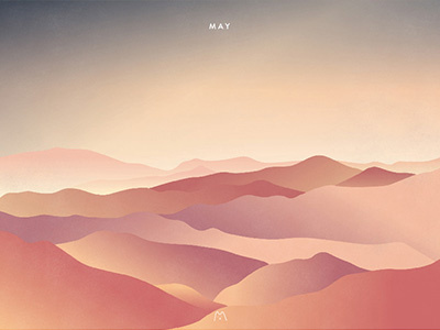 Rust and Stardust - May gradient graphic graphic design graphic vector illustration landscape landscape illustration vector vector art vector illustration