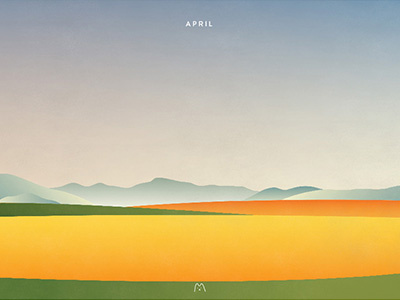 Rust and Stardust - April gradient graphic graphic design graphic vector illustration landscape landscape illustration vector vector art vector illustration