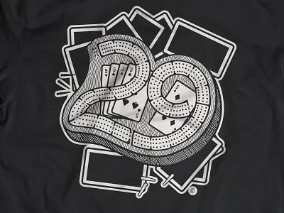 Cribbage Shirt 29 black board card games cards crib cribbage games illustration tshirt white