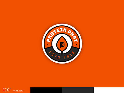 Protein Phat Badge badge cake eddy fitness food healthy instagram logo monogram natural plant sweets