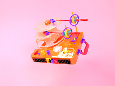 脑洞奏鸣曲十日谈之record player 3d c4d maker mind blowing player record sexy sugar