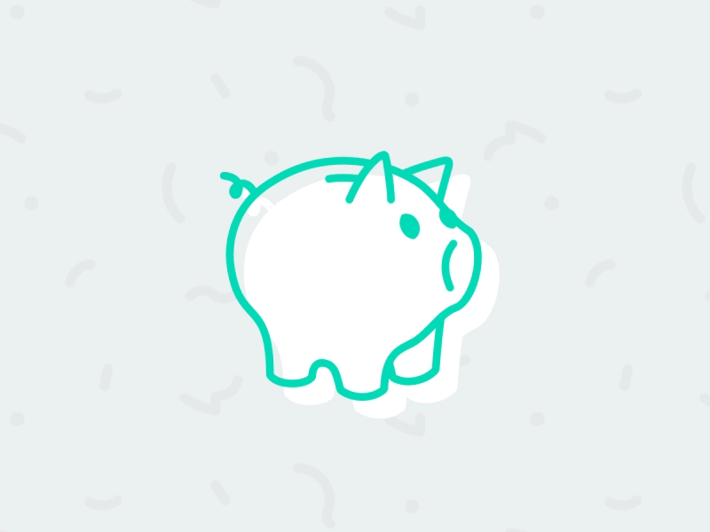 Piggy bank animation automation design motion graphics qrtr