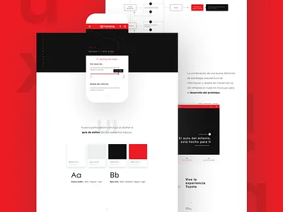 Toyota MX. design flat mobile process ui ux web