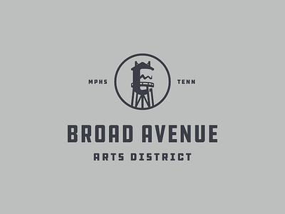 Broad Avenue Arts District Logo arts district logo water tower watertower