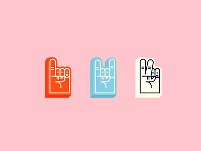 Foam Hands foam hand hands illustration lucas jubb metal peace peace sign rock vector