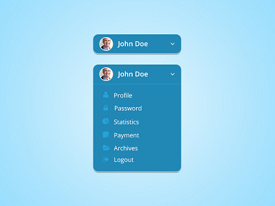 Profile dropdown design dropdown layout profile ui ux