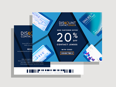 Discount Contact Lenses Pebble Post Direct Mailer ahmed card contact direct discount lenses mailer pebble post programmatic radesigner raquib