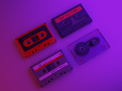 Day 6: Cassette Tapes 3d art artwork c4d cg daily design digital visual