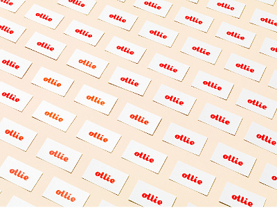 Ollie Business Cards business cards dog logo pet typography