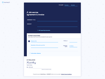 Paypact Freelancer Invoice escrow freelancer invoice payments signature