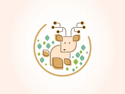 Pre-made LOGO for sale - Deer 01 animals cute deer design hong kong logo logos lovely mack chan minimalism pre made