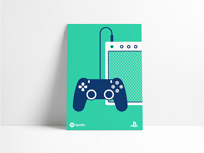 Spotify + Playstation playstation poster print spotify