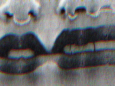 GLiTCH tWo book glitch lips print warped