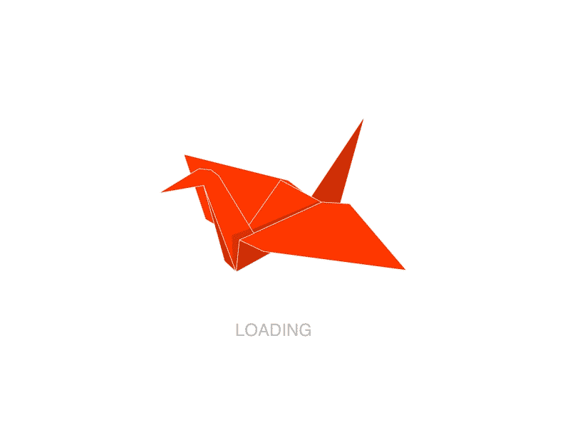 Crane Loader 3d aftereffect animation concept easing float loader origami