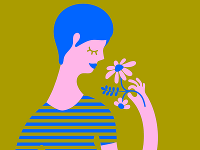 Self Portrait flower illustration illustrator self portrait skillshare