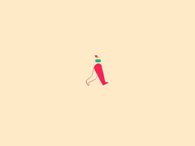 A silly little walk 2d animation cell girl vector walk