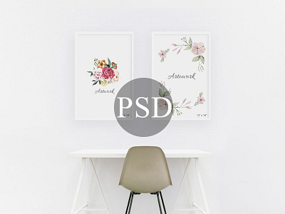 Wall Poster Frame Mockup PSD banner mockups combo mockup combo poster mockup frame mockup poster mockups wall poster mockup