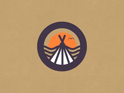 Tipi Branding for Eco–Campground earth fire nature sunset tipi water wind