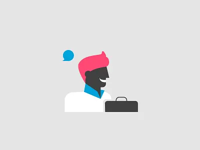 Find a job 💼 face illustration job office person