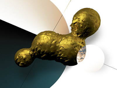 Gold + Heat + Wind abstract c4d gold gravity heat melt render wind