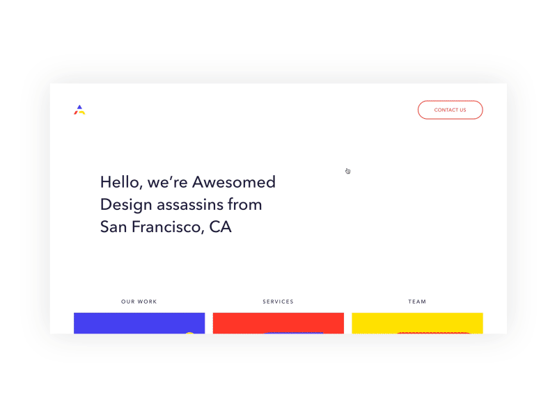 new website - portfolio agency animation gif landing portfolio studio web design works