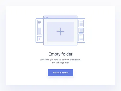 Empty screen bannersnack create new empty folder graphic new screen