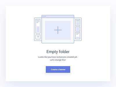 Empty screen bannersnack create new empty folder graphic new screen