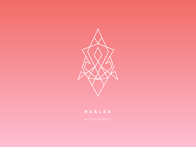 Healer bender blood bunny gradient heal illustration illustrator line minimal pink sam totem