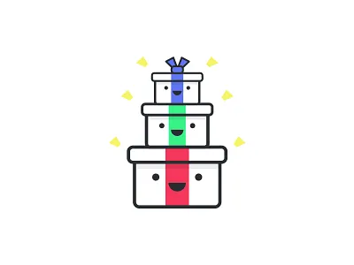 Day 26 - Gift 2d box challenge cute daily flat gift happy present smile stack surprise
