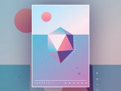 Ice Formation colors geometric glacier holographic ice formation iceberg illustration minimal ocean polygon poster vector