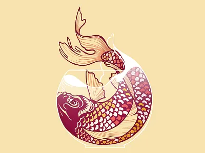 Growing Pains bowl business fish goldfish growing growth pains