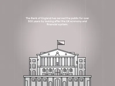 300 Years bank banking design flat fun grey illustration money noise old vintage website
