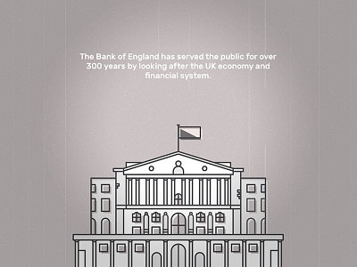 300 Years bank banking design flat fun grey illustration money noise old vintage website