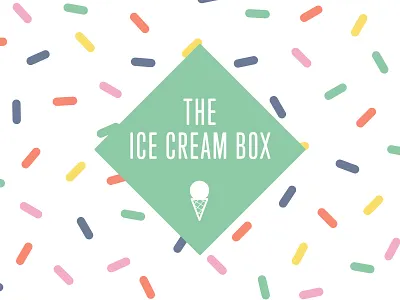 The Ice Cream Box branding ice cream illustration