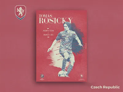 Retro Poster Collection - Thomas Rosicky collection color digital art euro 2016 football illustration pattern photoshop poster retro texture vintage