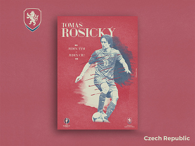 Retro Poster Collection - Thomas Rosicky collection color digital art euro 2016 football illustration pattern photoshop poster retro texture vintage